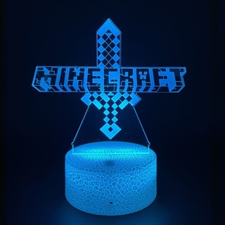 Minecraft Logo 3D lampe